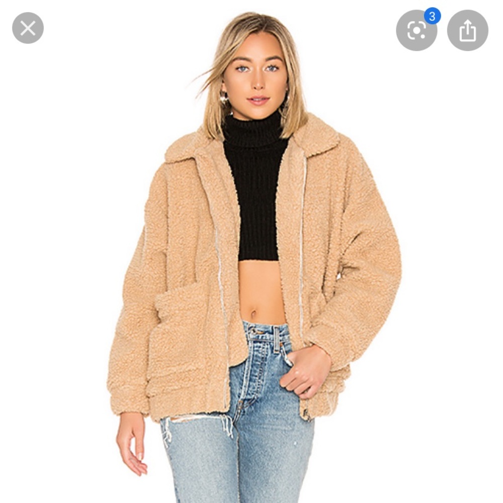 I.AM.GIA Pixie Teddy Coat in Caramel Size L